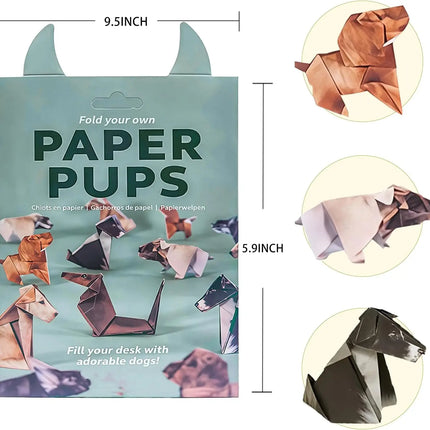 50pcs/Set 3D Cute Origami Cats and Dogs, Creative DIY Origami Kit, Fun Activities for Adults and Children, Desktop Decoration, Pet Lover's Gift, Christmas Gift, Home Decor