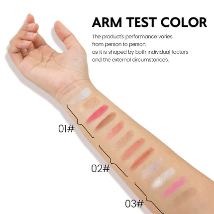 Baked blush facial makeup, high impact color, light and smooth, for Natural Finish -buildable color， contour and highlight the f