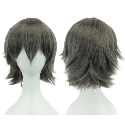 Synthetic Unisex 12 Inches Short Cosplay Hair Party BOB Wigs with Bangs Pink Blonde Orange Halloween Costume Lolita Wig