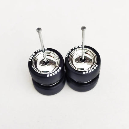 1/64 Mini Car Wheels 11mm Tires Tyres 1:64 Model Cars Rims Mirror Disc Claw Shape For Hot Wheel/Matchbox/Domeka
