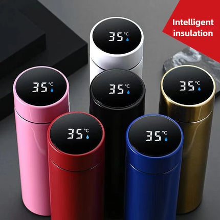 500ML Temperature Display Thermos Cup Stainless Steel Divided Thermos Bottle Outdoor Vacuum Insulated Cup Father's Day Gift