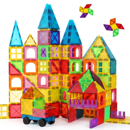 Children's Magnetic Building Blocks Set, Stem Educational Toy, Stacking and Puzzle Set, Birthday and Holiday Gift, Creative Play