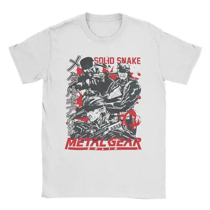 Men Women MGS1 Solid Snake Game T Shirt Metal Gear Cotton Tops Funny Short Sleeve O Neck Tees Classic T-Shirts