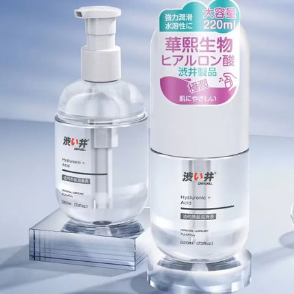 DRYWELL Hyaluronic Acid Lubricant 220ml Aloe Extract Water-based Sex Lube 3pcs Penis Sleeves Natural Latex Adult Games Sex Toys