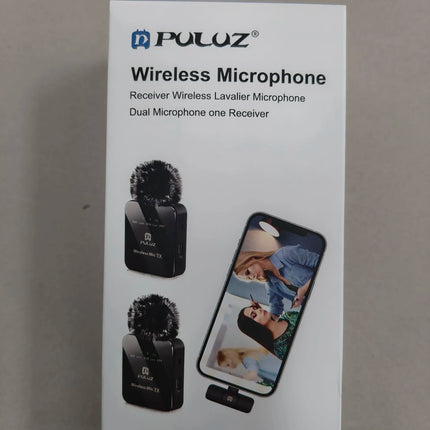 PULUZ 2.4G Wireless Lavalier Microphone Live Broadcast Gaming Microphone For iPhone Type-C Android Camera Audio Video ForYouTube