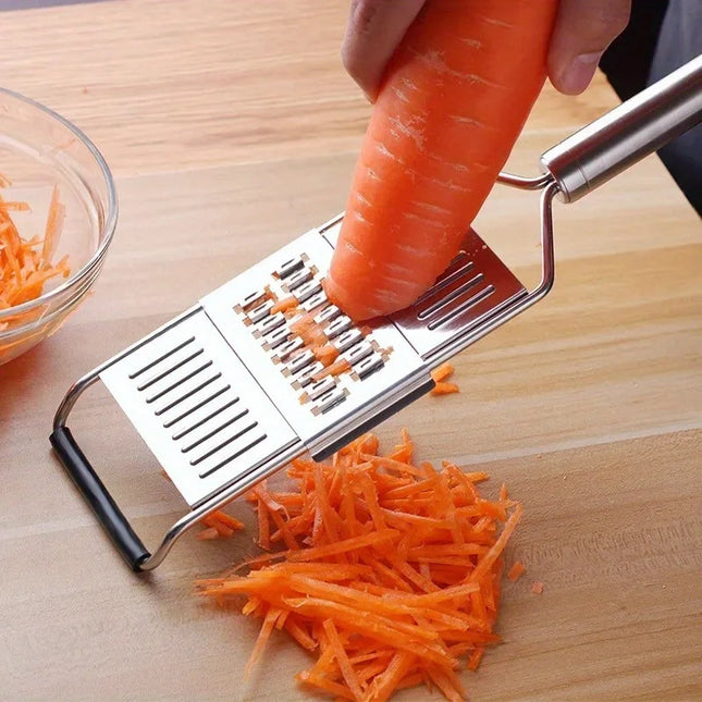 MultiPurpose Vegetable Slicer 4 in1 Vegetable Slicer Stainless Steel Shredder Cutter Cuts Set Manual Fruit Carrot Potato Grater