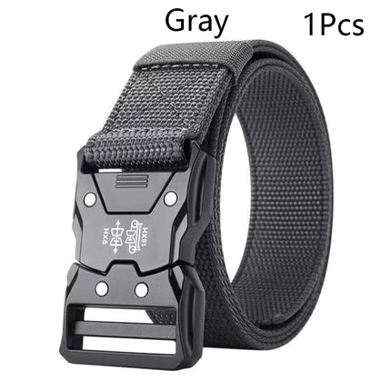 Genuine Tactical Belt Black Quick Release Outdoor Men's Belt Buckle Quick Release Elastic Belt Sport Nylon Braided Belts for Men