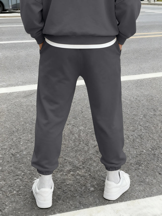 Men's Gothic Geometric Thorn Totem Vertical Line Print Sweatpants Elastic Waist Soft Dark Punk Street Hip Hop Joggers