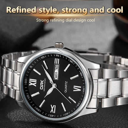 OPK 8123 Men's Fashion Quartz Wristwatch Original Waterproof Luminous Automatic Movement Dual Calendar Display Reloj