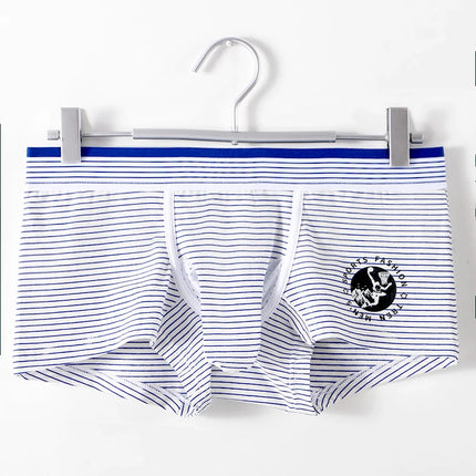 Men's Elephant Pouch Underwear Bulge Sexy Boxer Shorts Cotton Panties Striped Penis Bag Hot Men Lingeries Scrotum Separation
