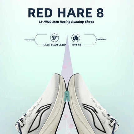 Li-Ning Men's RED HARE 8 Racing Running Shoes LIGHT FOAM ULTRA Reflective Cushion Stable Shoes LiNing Light Sneakers ARPV001
