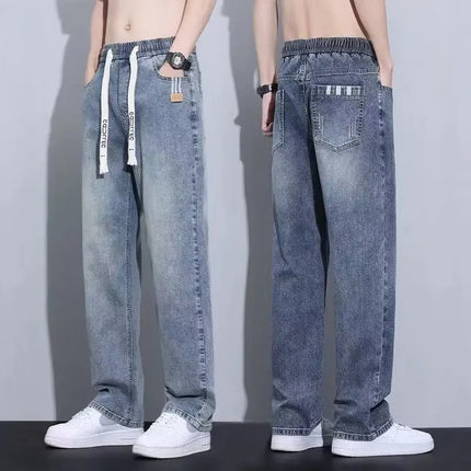 Men's Loose Fit Straight Leg Wide Leg Pants New Spring/Summer Casual American Trendy Brand Boys' Casual Jeans