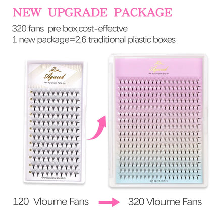 AGUUD Premade Volume Fans Eyelash Extension 3D 4D 5D 6D 8D 10D 12D  Individual Lashes Premade Russian Volume Fan Makeup Cilia
