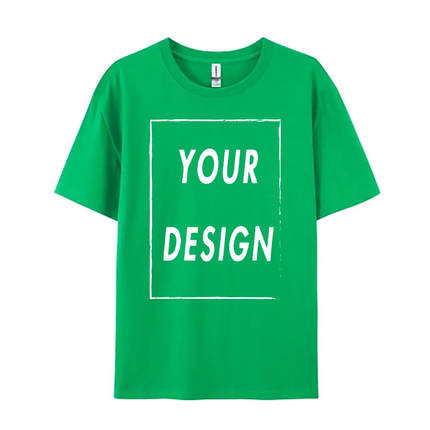 180g Custom Women Men Customised Printed 100% Cotton Short Sleeve Your Logo Photo Brand Text Tee Personalize Graphic Clothing