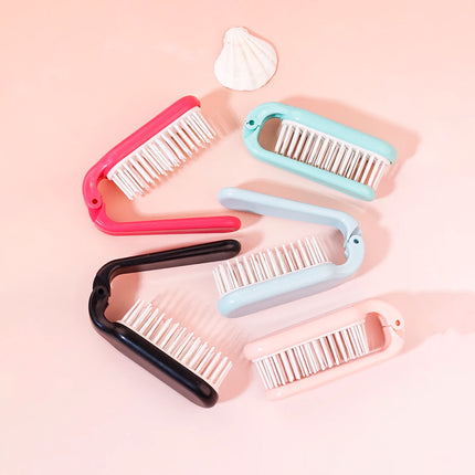 1PC Foldable Portable Hair Comb – Head Massage for Salon Hairstyles, Fashionable Hair Accessory for Real Hair Wigs