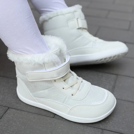 2024 Kids Wide Toe Barefoot Snow Boots | Boys/Girls Winter Minimalist Sneakers | Girls Boys Warm Boot Toddler Little Big Kids