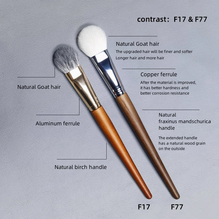 Natural Hair Blush Brush Face Highlighter Shadow Makeup Brushes Natural Goat Hairs Bronzer Pro Essential Cosmetic Tools