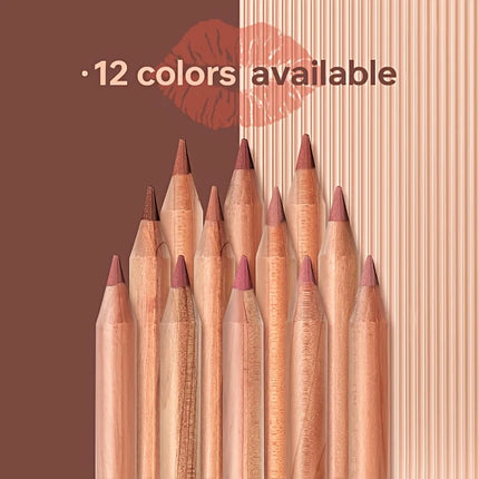 Matte Nude Lip Liner Pigmentation Long-Lasting Waterproof /Pencil Formula, Lip Pencil for Precise Lip Line, Lip Glossy Effect