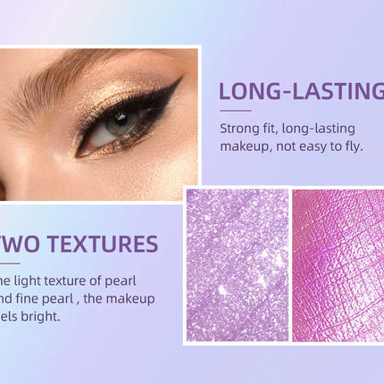 12 Colors Glitter Diamond Liquid Eyeshadow Set Sparkly Long Lasting Waterproof Shiny High Pigmented Brighten Makeup Cosmetics