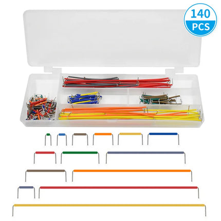Breadboard Jumper Wire Kit with 400-Point Bread Board + 65pcs Multiple Sizes M/M Jumper Wire +140 Pieces 2-125mm Jumper Wire
