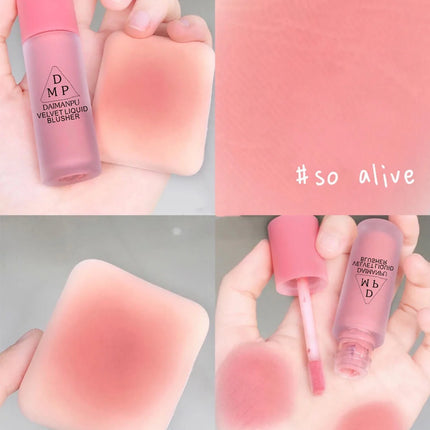 Liquid Blush Long-acting Waterproof Easy Halo Dye Brightens The Face Smooth Peach Red Female Cosmetics