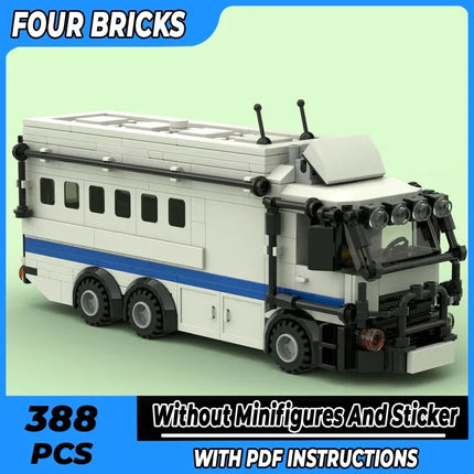 Moc Building Bricks City Car Model Prison Truck Technology Modular Blocks Holiday Gifts Toys For Children DIY Sets Assembly