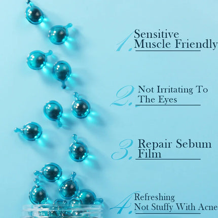 50pcs Cleansing Oil Camellia Secondary Throw Makeup Remover Oil Deep Cleaning Travel Portable Single Makeup Remover Oil capsules