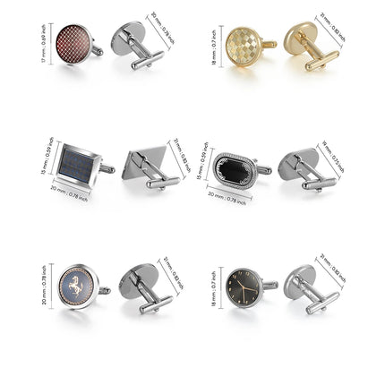 Man Shirt Cufflinks Copper Cufflinks For Mens Luxury Wedding Guests Gifts Round Square Fashion Jewelry Men Cuffs Links Tie Clip
