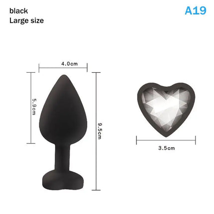 【AD】Metal Anal Plug Heart Crystal Beginner To Expert Butt Plug Adult Toy Tail Female/Male Dildos Sex Toys Couples Adults Game
