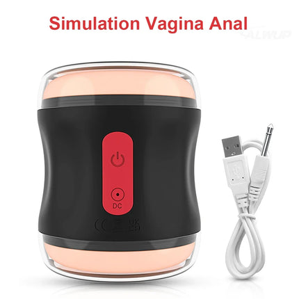 Open-ended Automatic Male Masturbator Vibration Man Masturbation Cup Simulation Blowjob Machine Adult Goods Sex Toy for Men