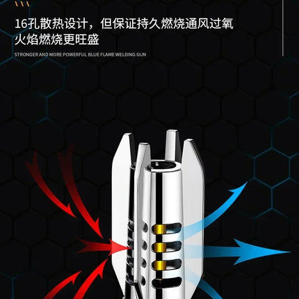 High Temperature Welding Gun Windproof Strong Red Flame Butane Gas Torch Lighter Safety Lock Fire Switch Kitchen Cigar Lighters