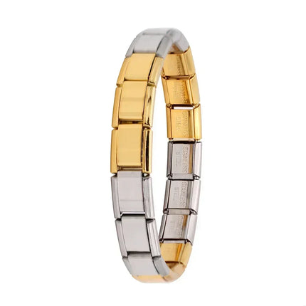Hapiship New Women's Jewelry 9mm Width Itanlian Elastic Charm Bracelet Fashion Stainless Steel Bangle ST-