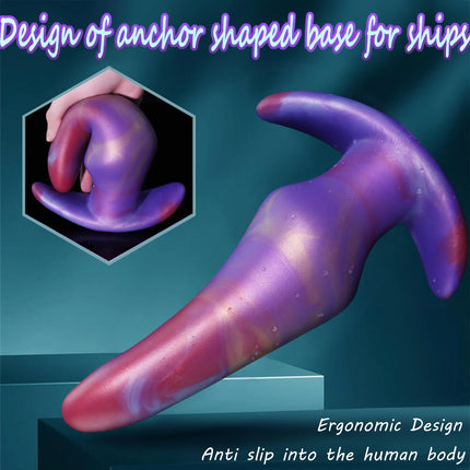 Purple Wearable Silicone Anal Plug G-Spot Stimulator Anti Drop Soft Anal Plugs Prostate Massage Liquid Silicone Huge Butt Plug