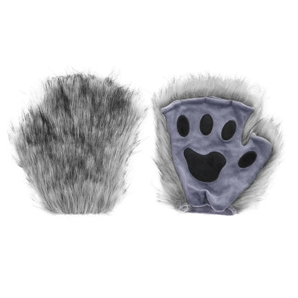 Costume Accessory Set Fox Ears and Tail Soft Faux Fur Hair Band Animal Themed Cosplay Halloween Party