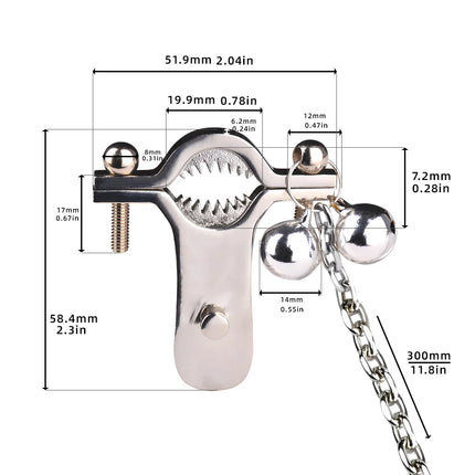 QKKQ Stainless Steel Animal Teeth Nipple Clamps With Adjustable Chain Breast Restraints Female Masturbation Sex Toys BDSM Slave