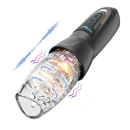 Male Sex Toy Automatic Thrusting Rotating Men Masturbator Cup Vibrating Penis Pump Trainer Masturbation Adult Products