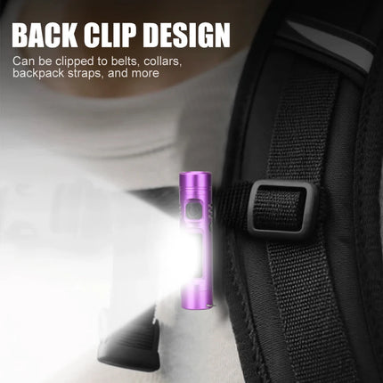 Mini LED COB Keychain Flashlight USB Rechargeable Torch with Magnetic/Pen Clip 9 Lighting Modes Lamp Emergency Working Lantern