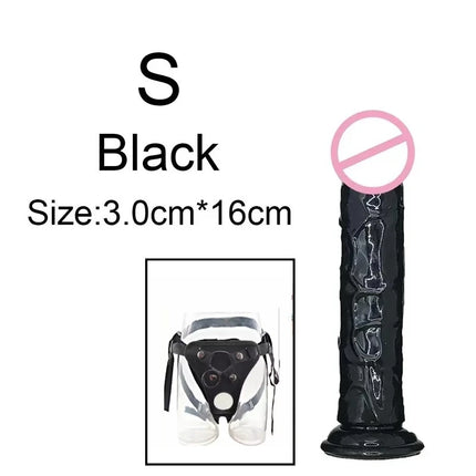 Wearable Strat on Penis Pants 6 Sizes Butt Plug Big Soft  Dildos Vaginal Masturbators Penis Suction Cup Dick Sex Toys for Women