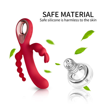 3-in-1 Dildo Rabbit Vibrator for Women G-Spot Orgasm Masturbator Anal Plug Clitoris Stimulator Female Masturbation Sex Toys 18+