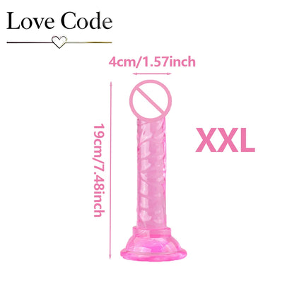 Transparent Dildo Suction Cup Jelly Dick Women Sex Toys Soft Masturbators Penis