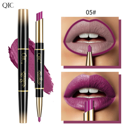 2 IN 1 Lip Liner Waterproof Matte Lipstick Pencil Sexy Red Long Lasting Lipliner Makeup Cosmetics
