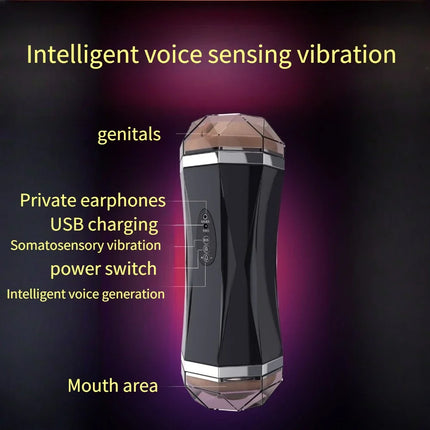 3Dtextured Pocket Cat Automatic Male Airplane Cupvibration Suction Mode Electric Stimulation Realistic Experience Adult Male Toy