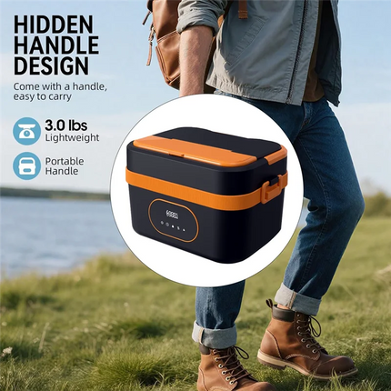 B51C Rechargeable Cordless Electric Lunch Box 1.5L Portable Self-Heating Food Warmer Container For Outdoor Office Use