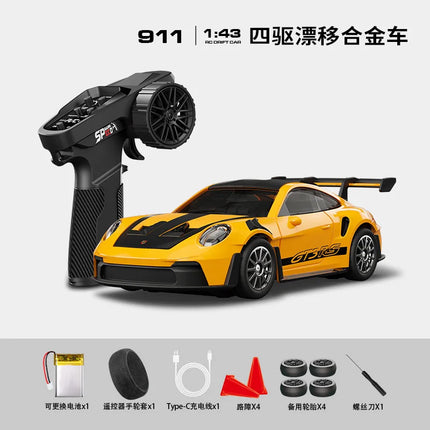 New Product 1:43rc 4wd Drift Alloy Car With Gyro Alloy Remote Control Car Toy Gift For Children  Boys Christmas Halloween Gifts