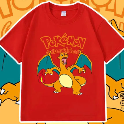 Pokémon Anime Umbreon Printing Oversized Cotton T-shirt Men and Women Comfortable Fashion Y2K Children's Clothing Summer T-shirt