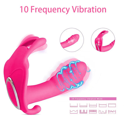 Remote Control Rabbit Vibrator Wearable Panties Dildo Vibration Massage Clit Stimulator Female Masturbation Sex Toy for Women