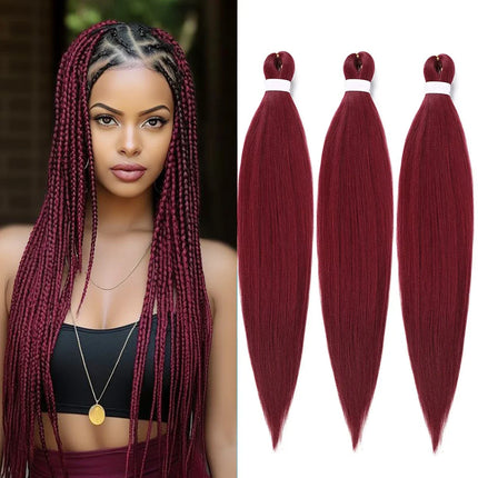 Pre Stretched Braiding hair Soft Yaki Synthetic Crochet Hair Jumbo Easy Braids Extension EZ  Hair Bundle