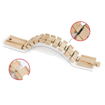 Wooden Track Accessories Beech Wood Railway Train Track Bridge Connector Toys Fit Thomas Wooden Train For Children Birthday Gift