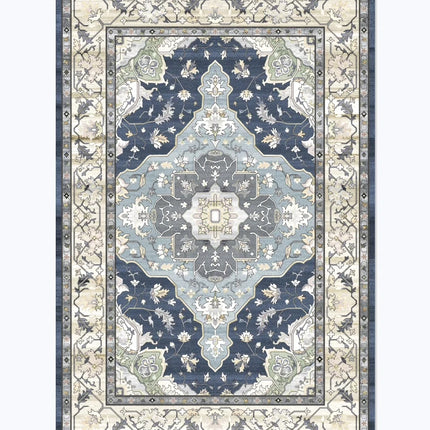 Tapis de style rétro américain pour chambre à coucher Grand tapis de salon Décoration Tapis antidérapant Lavable Tapis de sol de salon Tapis doux pour la maison