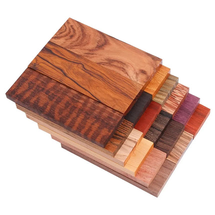Bookmatched Natural Wood Knife Handle Scales Blanks Materials for Making 1 Pair